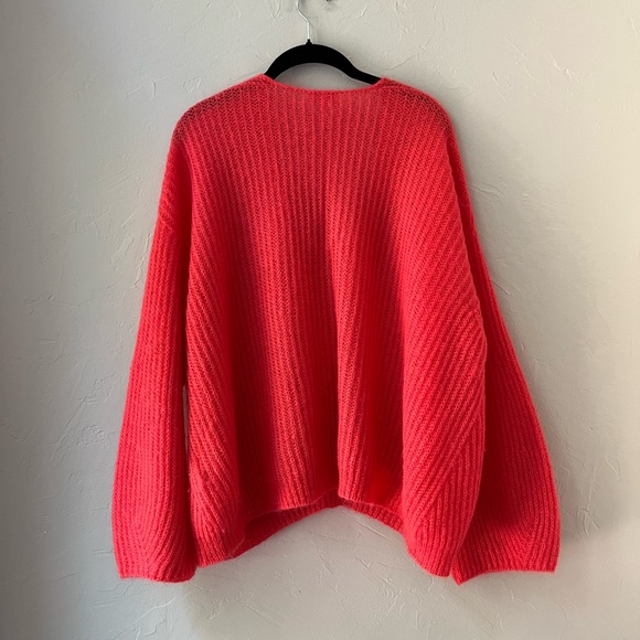 ESCADA SPORT MOHAIR BLEND SWEATER IN MELON ORANGE XL - Picture 5 of 8